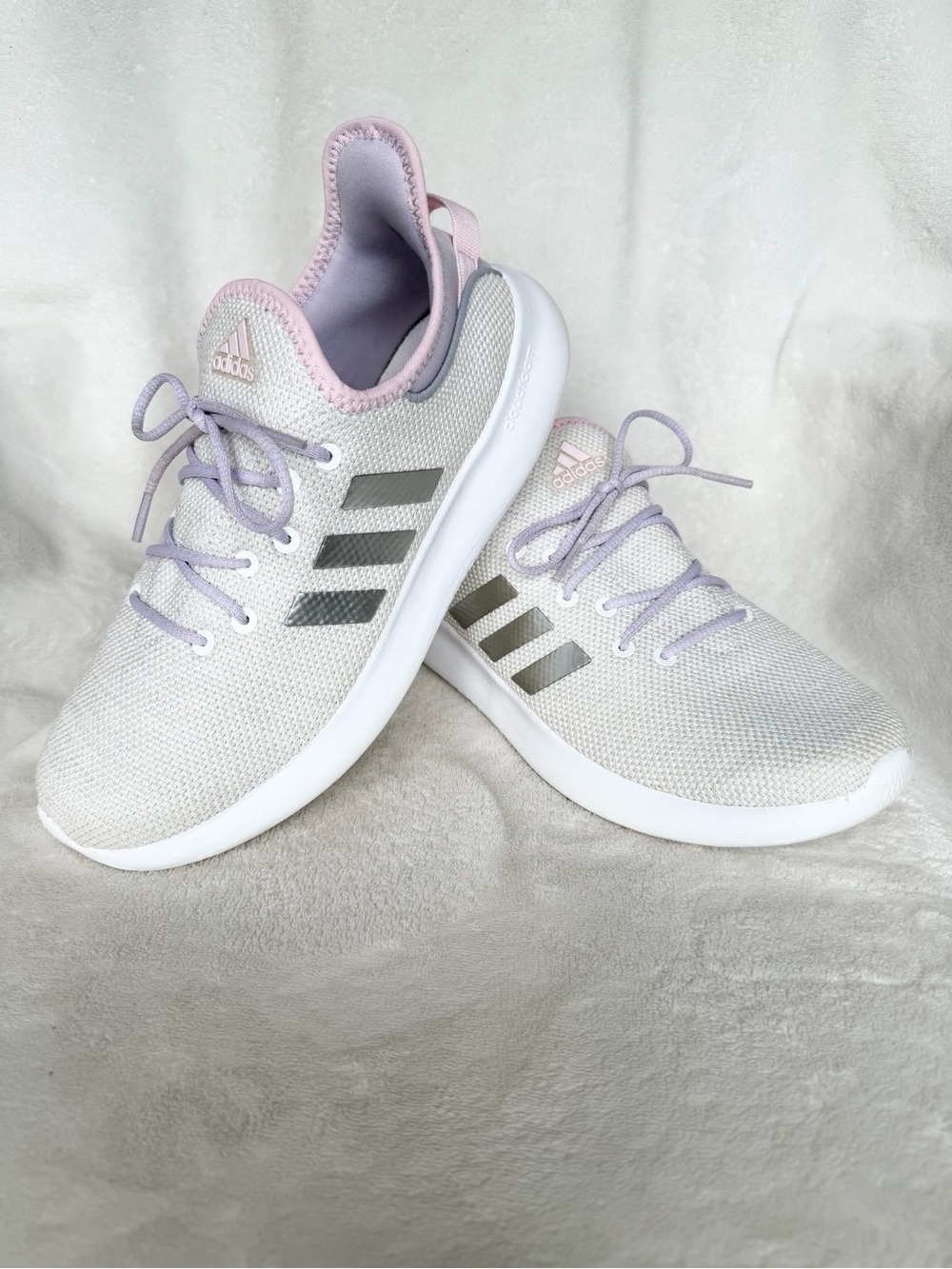 Adidas Women's Cloudfoam Pure Sneaker, White Size 7 - Picture 10 of 12